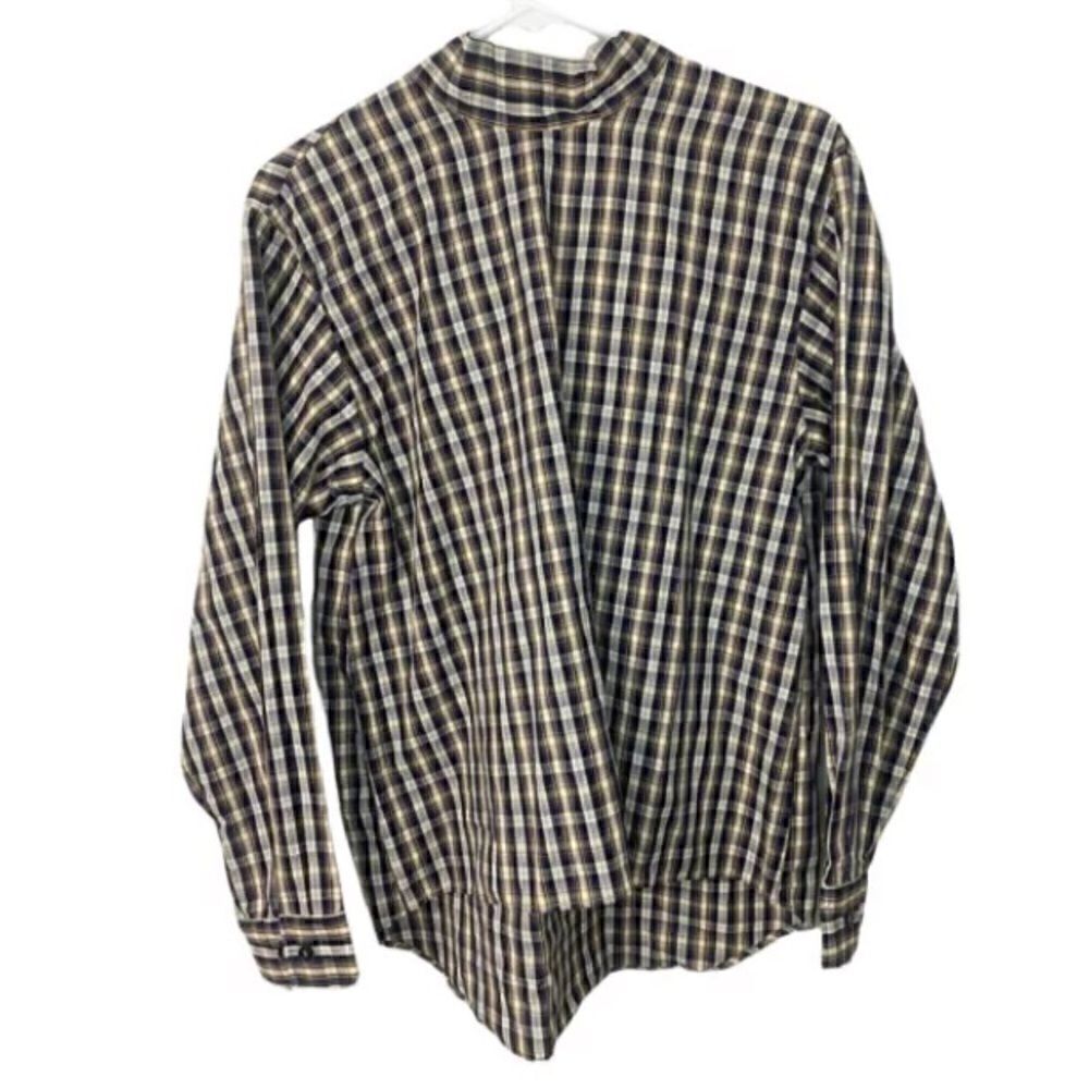 Zara Blouse NWT Womens Size S Plaid Tie Neck Long Sleeve Shirt Top
